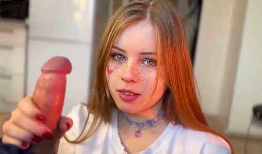 ⁣Young bitch talentedly makes a blowjob to his boyfriend 
