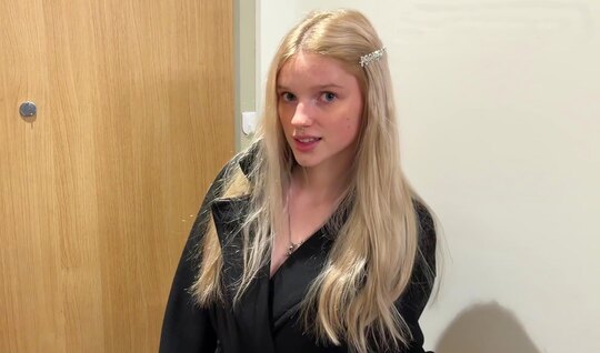 Blonde sucks her friends big dick with gusto 