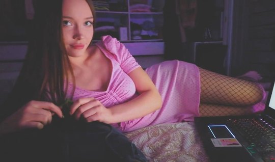 ⁣The girl decided to give the guy a blowjob, like an actress in a porn movie 
